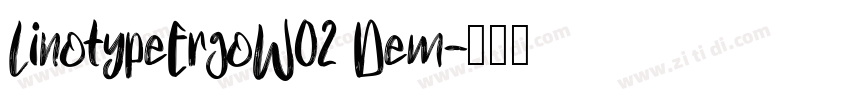 LinotypeErgoW02 Dem字体转换
